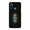 Дизайнерский силиконовый чехол для Realme C3 Минимализм на черном