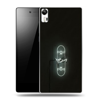 Дизайнерский силиконовый чехол для Lenovo Vibe Shot Минимализм на черном (на заказ)