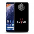 Дизайнерский силиконовый чехол для Nokia 9 PureView Минимализм на черном