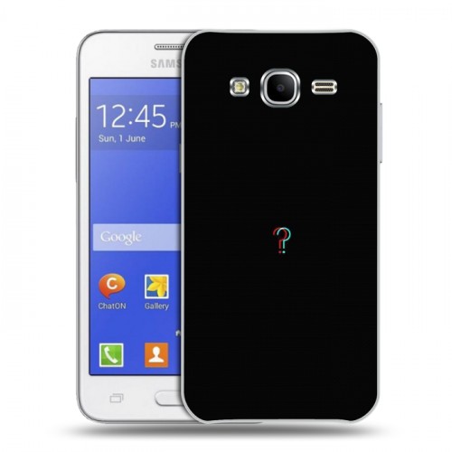 Дизайнерский силиконовый чехол для Samsung Galaxy J7 Минимализм на черном