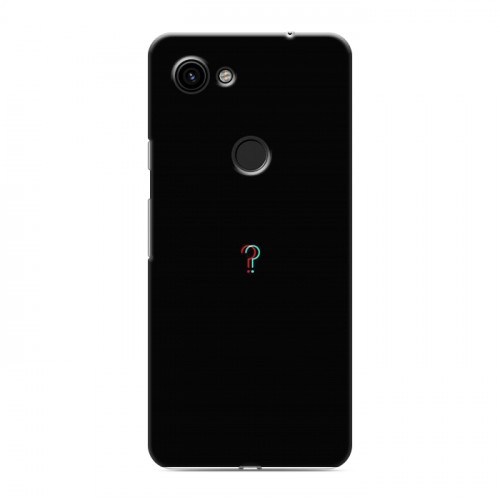 Дизайнерский пластиковый чехол для Google Pixel 3a Минимализм на черном