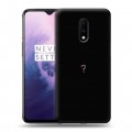 Дизайнерский пластиковый чехол для OnePlus 7 Минимализм на черном