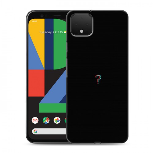 Дизайнерский пластиковый чехол для Google Pixel 4 Минимализм на черном