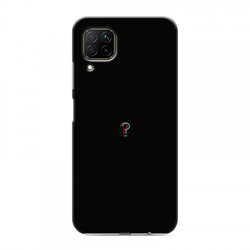 Дизайнерский силиконовый с усиленными углами чехол для Huawei P40 Lite Минимализм на черном