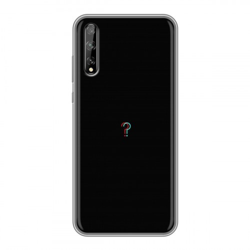 Дизайнерский силиконовый чехол для Huawei Y8p Минимализм на черном