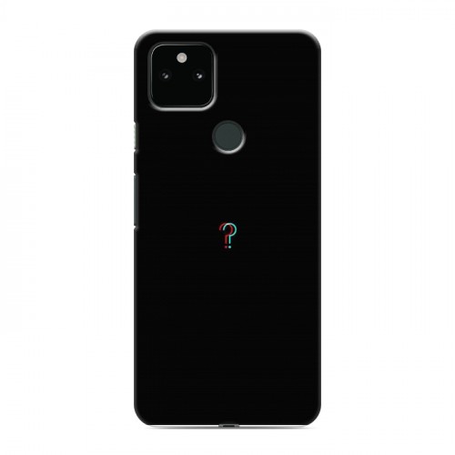 Дизайнерский пластиковый чехол для Google Pixel 5a 5G Минимализм на черном