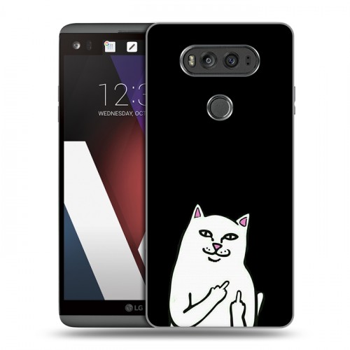 Дизайнерский пластиковый чехол для LG V20 Минимализм на черном