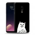 Дизайнерский пластиковый чехол для Meizu 15 Plus Минимализм на черном