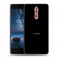 Дизайнерский пластиковый чехол для Nokia 8 Минимализм на черном