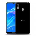 Дизайнерский пластиковый чехол для Huawei Y6 (2019) Минимализм на черном