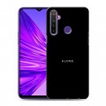 Дизайнерский силиконовый чехол для Realme 5 Минимализм на черном