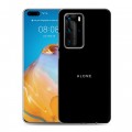 Дизайнерский пластиковый чехол для Huawei P40 Pro Минимализм на черном