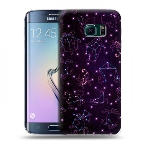 Дизайнерский пластиковый чехол для Samsung Galaxy S6 Edge Созвездия