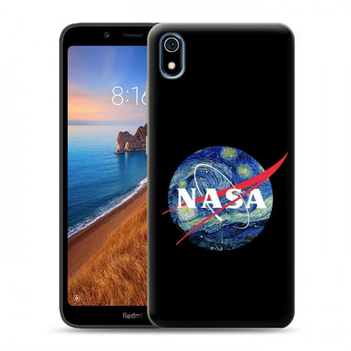 Дизайнерский силиконовый чехол для Xiaomi RedMi 7A NASA