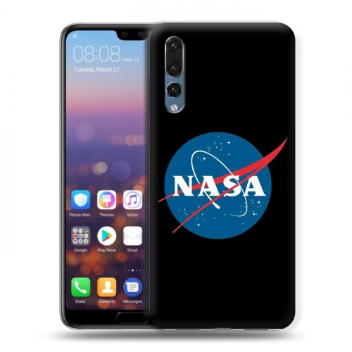 Дизайнерский силиконовый с усиленными углами чехол для Huawei P20 Pro NASA