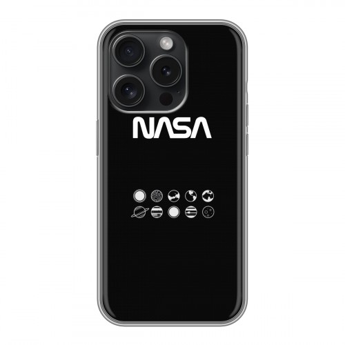 Дизайнерский силиконовый чехол для Iphone 15 Pro NASA