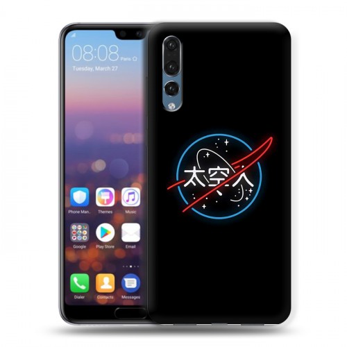 Дизайнерский силиконовый с усиленными углами чехол для Huawei P20 Pro NASA