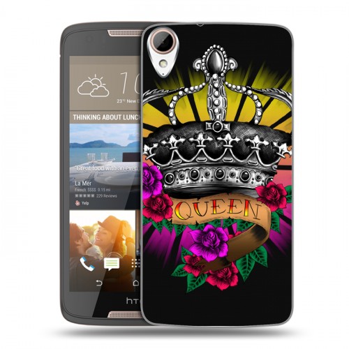Дизайнерский пластиковый чехол для HTC Desire 828 Панк корона