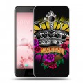 Дизайнерский силиконовый чехол для HTC U Play Панк корона