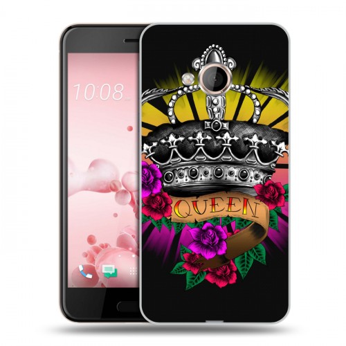 Дизайнерский силиконовый чехол для HTC U Play Панк корона