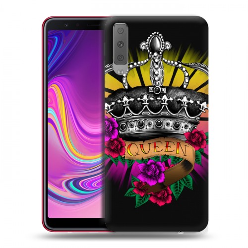 Дизайнерский силиконовый с усиленными углами чехол для Samsung Galaxy A7 (2018) Панк корона