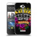 Дизайнерский силиконовый чехол для HTC Desire 616 Панк корона