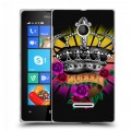 Дизайнерский пластиковый чехол для Microsoft Lumia 435 Панк корона