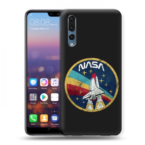 Дизайнерский силиконовый с усиленными углами чехол для Huawei P20 Pro NASA