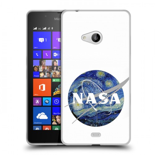 Дизайнерский пластиковый чехол для Microsoft Lumia 540 NASA