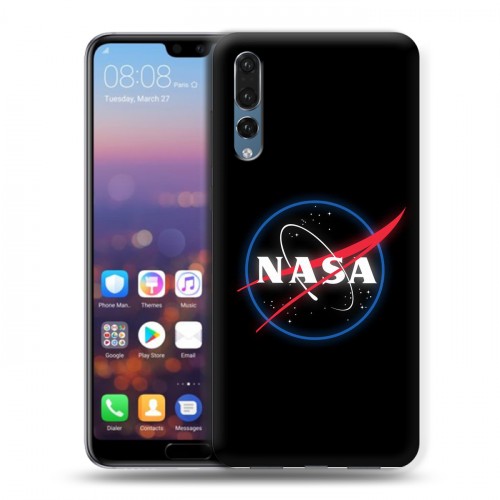 Дизайнерский силиконовый с усиленными углами чехол для Huawei P20 Pro NASA