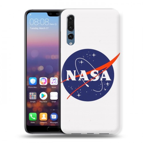 Дизайнерский силиконовый с усиленными углами чехол для Huawei P20 Pro NASA