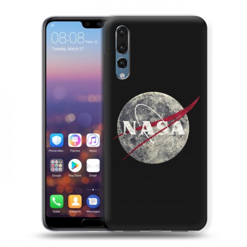 Дизайнерский силиконовый с усиленными углами чехол для Huawei P20 Pro NASA