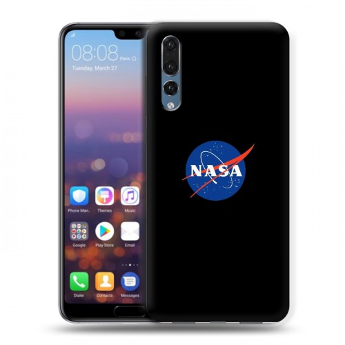 Дизайнерский силиконовый с усиленными углами чехол для Huawei P20 Pro NASA