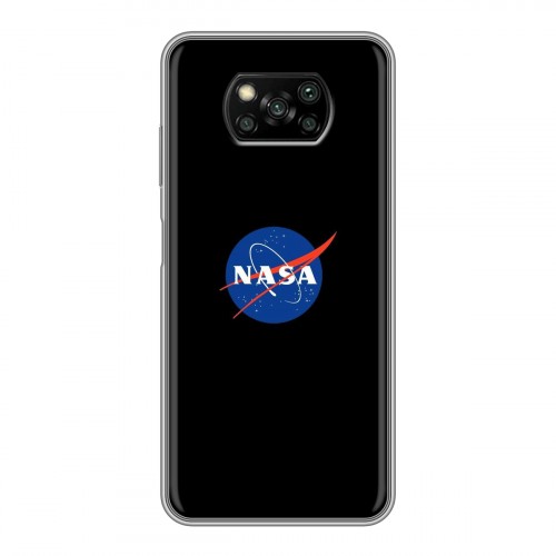 Дизайнерский силиконовый с усиленными углами чехол для Xiaomi Poco X3 NASA