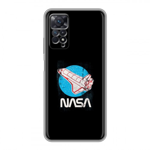 Дизайнерский силиконовый с усиленными углами чехол для Xiaomi Redmi Note 11 Pro NASA