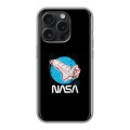 Дизайнерский силиконовый чехол для Iphone 15 Pro NASA