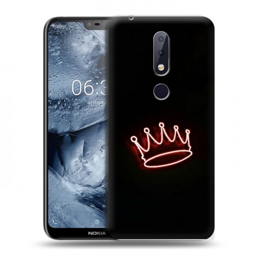 Дизайнерский пластиковый чехол для Nokia 6.1 Plus Неоновые образы