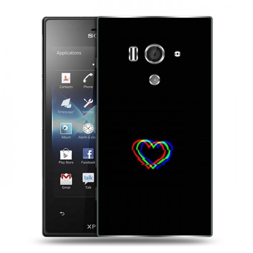 Дизайнерский пластиковый чехол для Sony Xperia acro S Неоновые образы