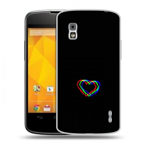 Дизайнерский пластиковый чехол для LG Google Nexus 4 Неоновые образы