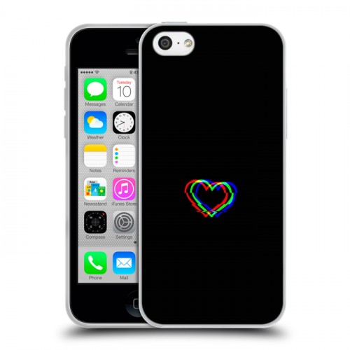 Дизайнерский пластиковый чехол для Iphone 5c Неоновые образы