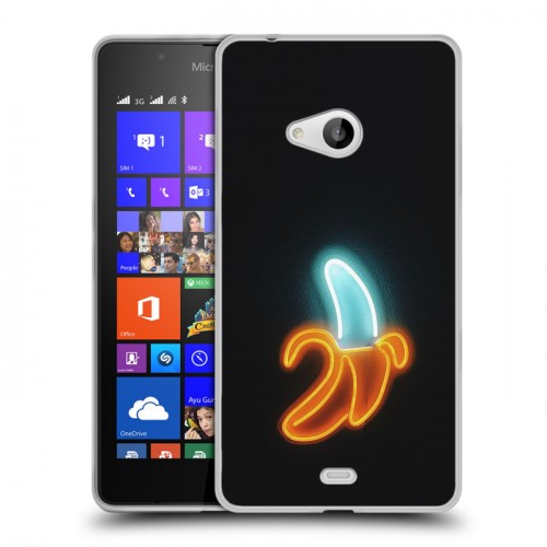 Дизайнерский пластиковый чехол для Microsoft Lumia 540 Неоновые образы