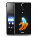 Дизайнерский пластиковый чехол для Sony Xperia TX Неоновые образы