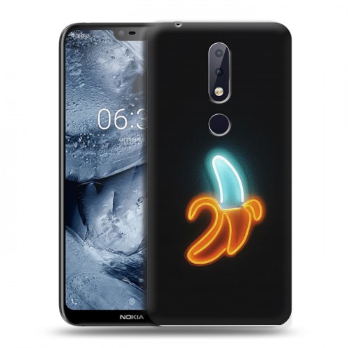 Дизайнерский пластиковый чехол для Nokia 6.1 Plus Неоновые образы