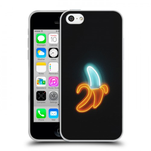 Дизайнерский пластиковый чехол для Iphone 5c Неоновые образы