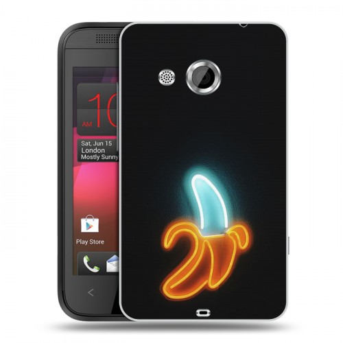 Дизайнерский пластиковый чехол для HTC Desire 200 Неоновые образы
