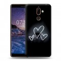 Дизайнерский пластиковый чехол для Nokia 7 Plus Неоновые образы