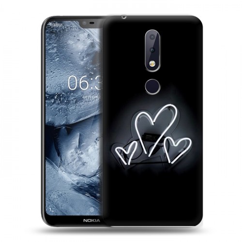 Дизайнерский пластиковый чехол для Nokia 6.1 Plus Неоновые образы