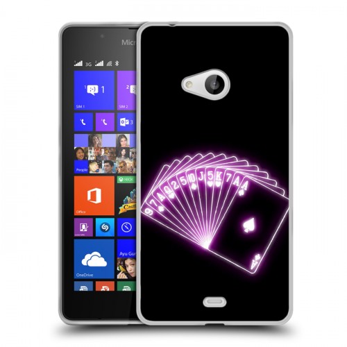 Дизайнерский пластиковый чехол для Microsoft Lumia 540 Неоновые образы