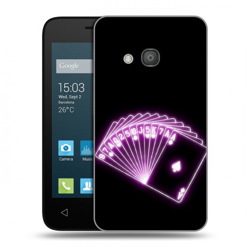 Дизайнерский силиконовый чехол для Alcatel One Touch Pixi 4 (4) Неоновые образы