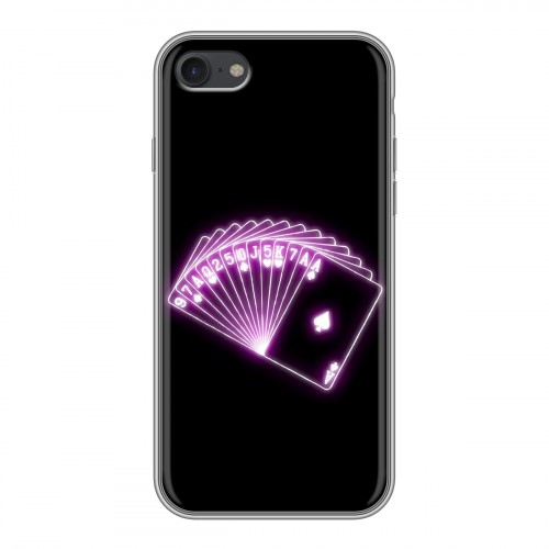 Дизайнерский силиконовый чехол для Iphone 7 Неоновые образы